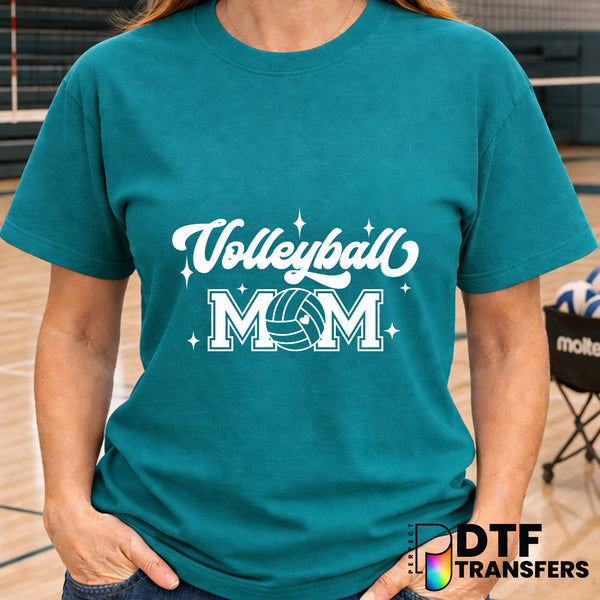 Volleyball Mom Retro Script – Volleyball DTF Transfer