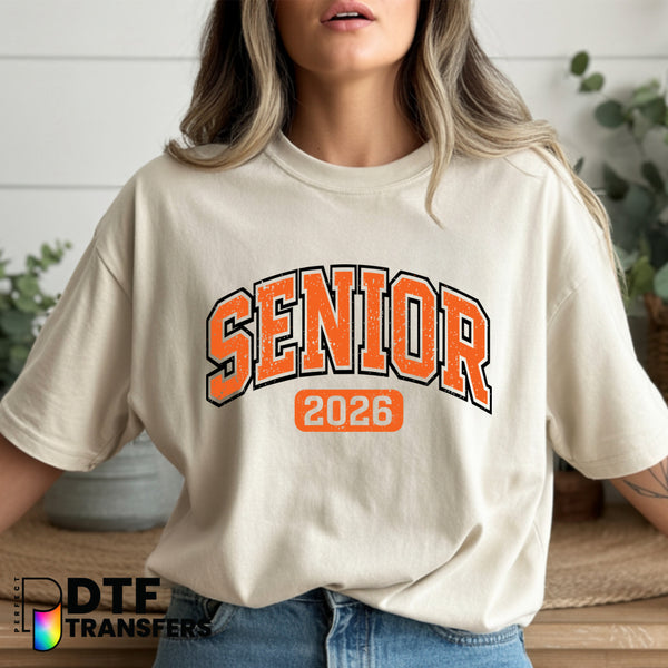 Distressed Arched SENIOR 2026 – Teacher DTF Transfer