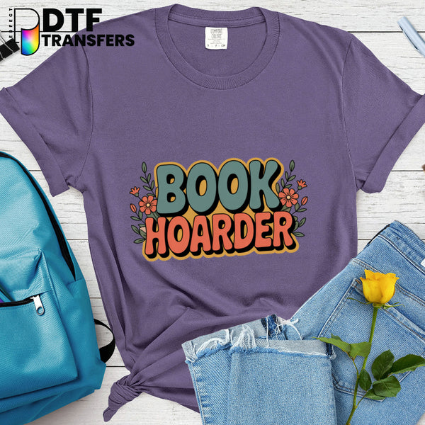 Stack of Books with Floral Design – Teacher DTF Transfer