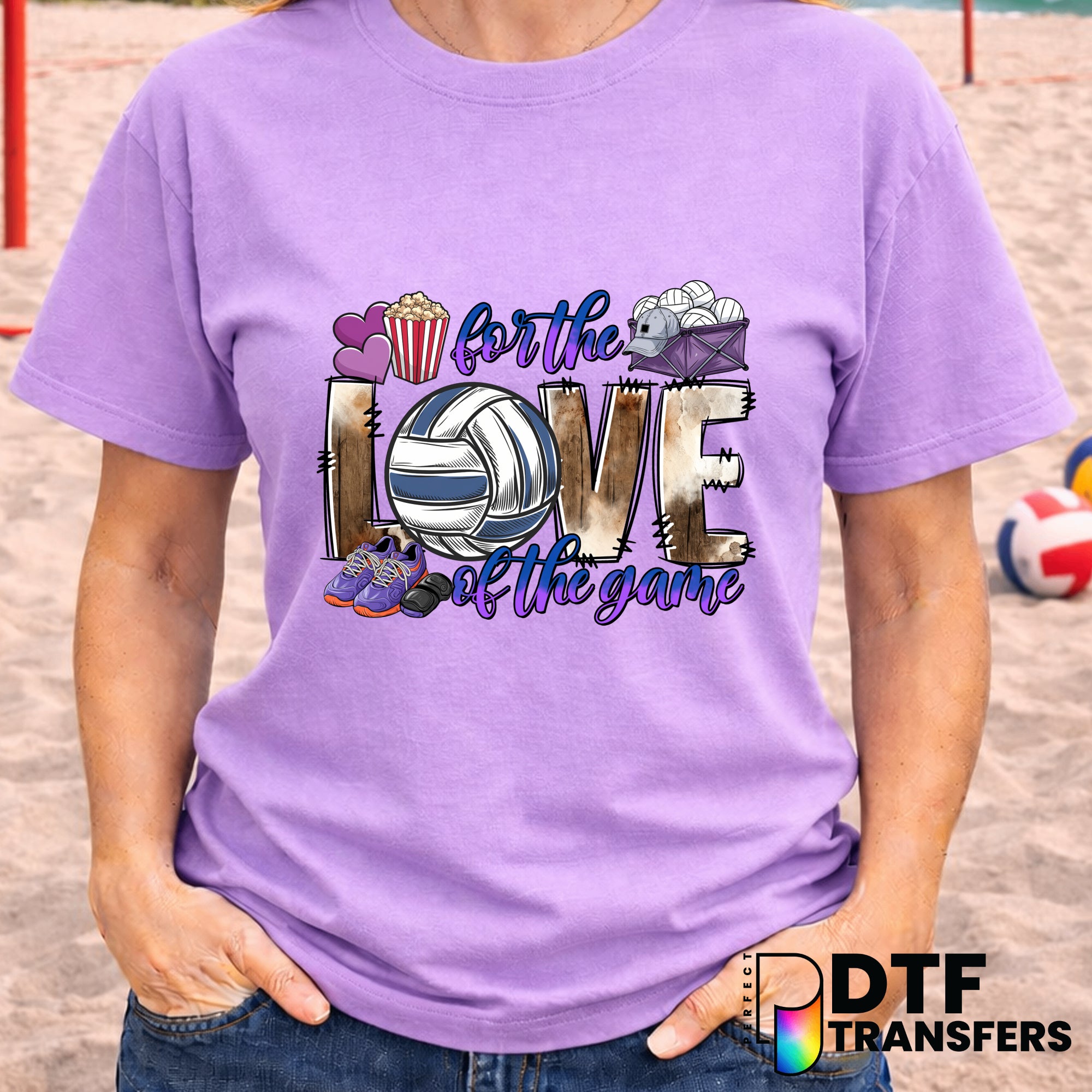 For The Love Of The Game – Volleyball DTF Transfer