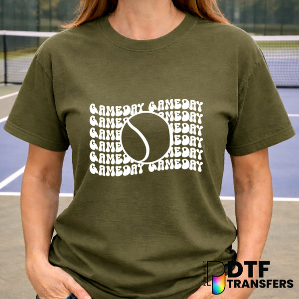 Game Day Tennis Retro – Tennis DTF Transfer