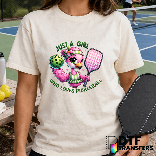 Just a Girl Who Loves Pickleball – Pickleball DTF Transfer