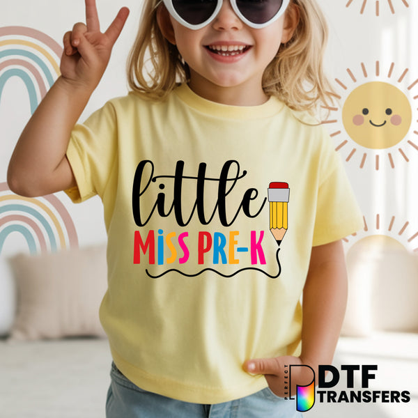 Little Miss Pre-K – Teacher DTF Transfer