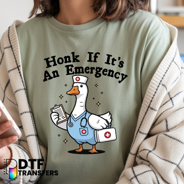 HONK IF IT'S AN EMERGENCY SCHOOL NURSE – School Nurse DTF Transfer