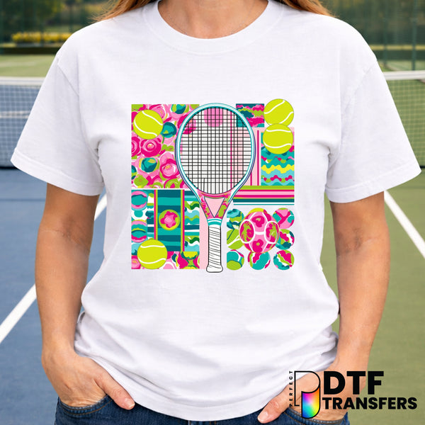 Coquette Tennis Racket – Tennis DTF Transfer