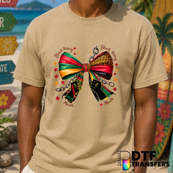 Female Silhouette African Pattern – Black History Month DTF Transfer