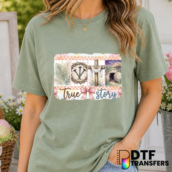 True Story Religious Easter Coquette Checkered – Easter DTF Transfer