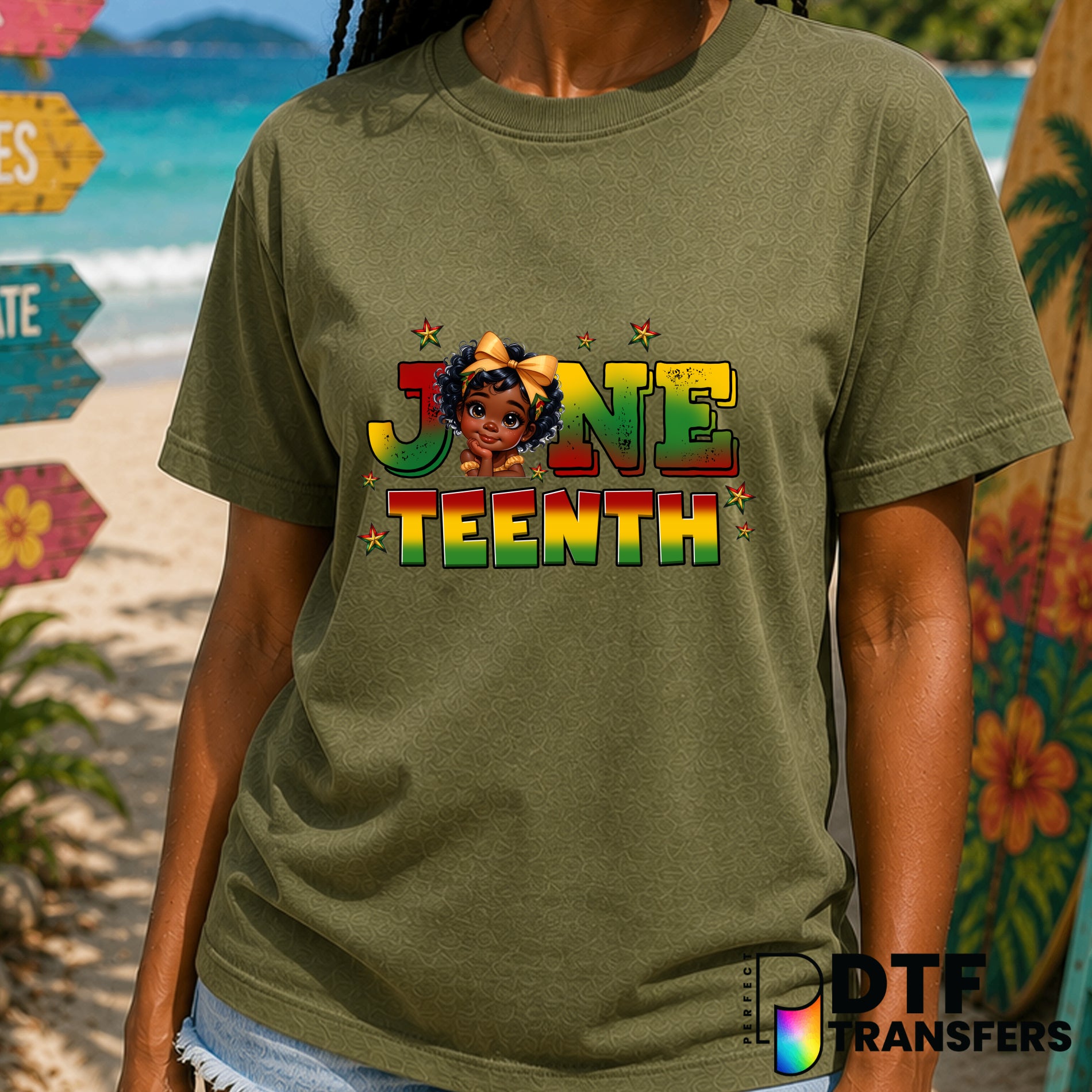 Raised Fist Africa Map – Black History Month DTF Transfer