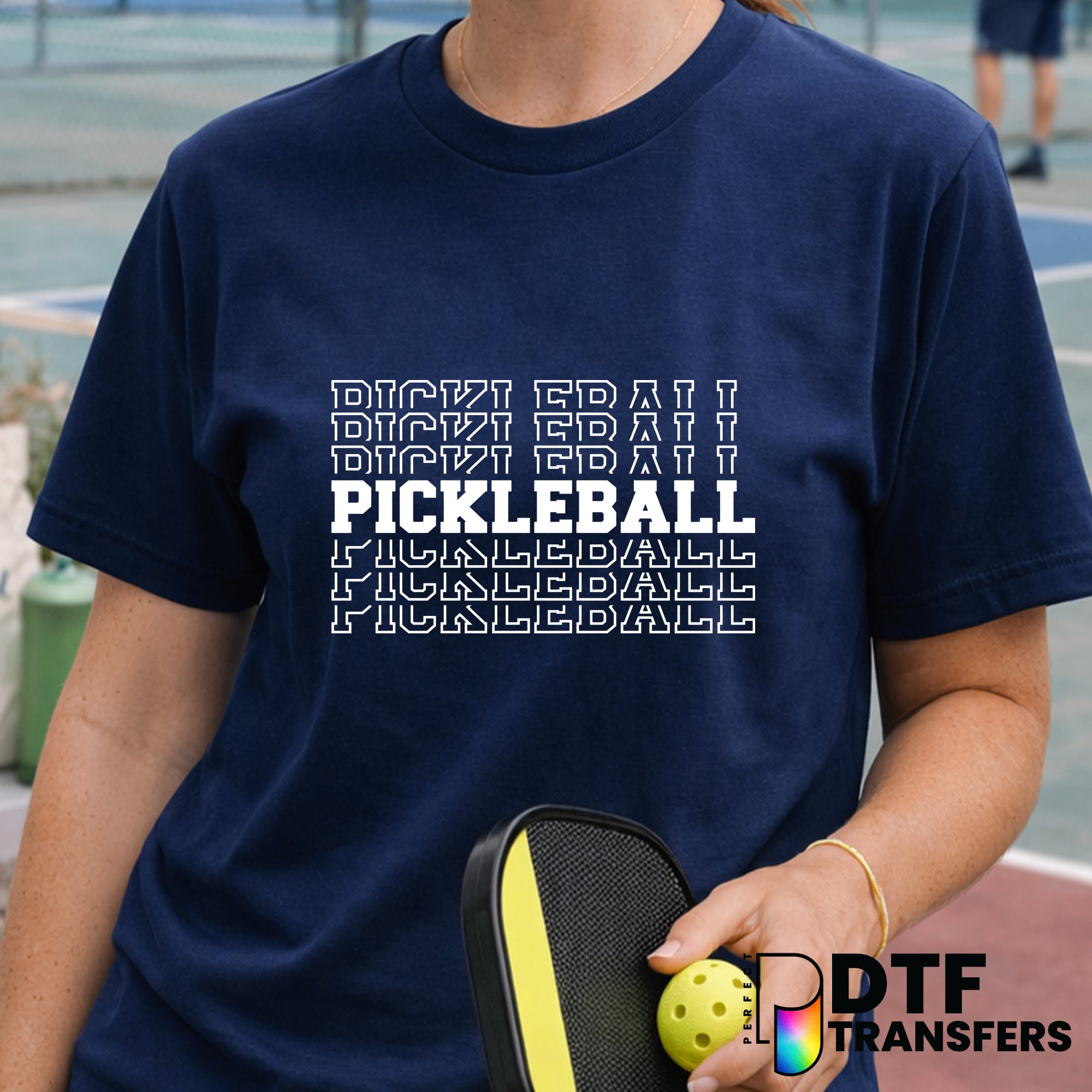 PICKLEBALL Stacked Varsity – Pickleball DTF Transfer