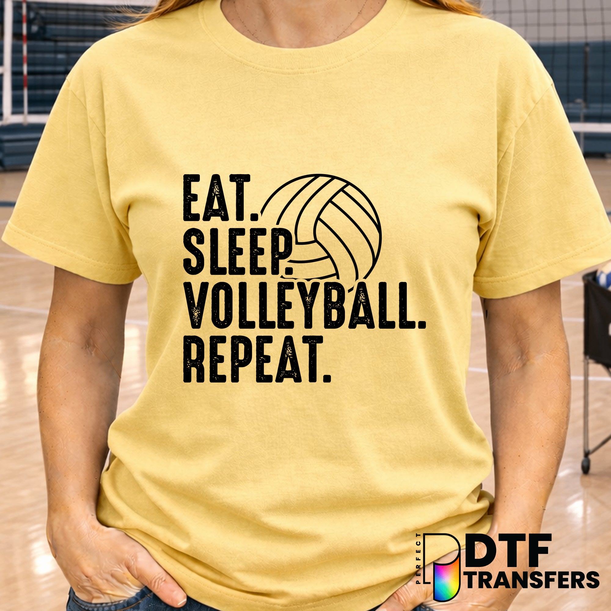 Eat Sleep Volleyball Repeat – Volleyball DTF Transfer