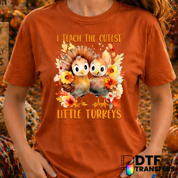 I Teach The Cutest Little Turkeys – Thanksgiving DTF Transfer