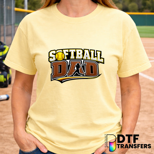 SOFTBALL DAD Varsity Arch – Softball DTF Transfer