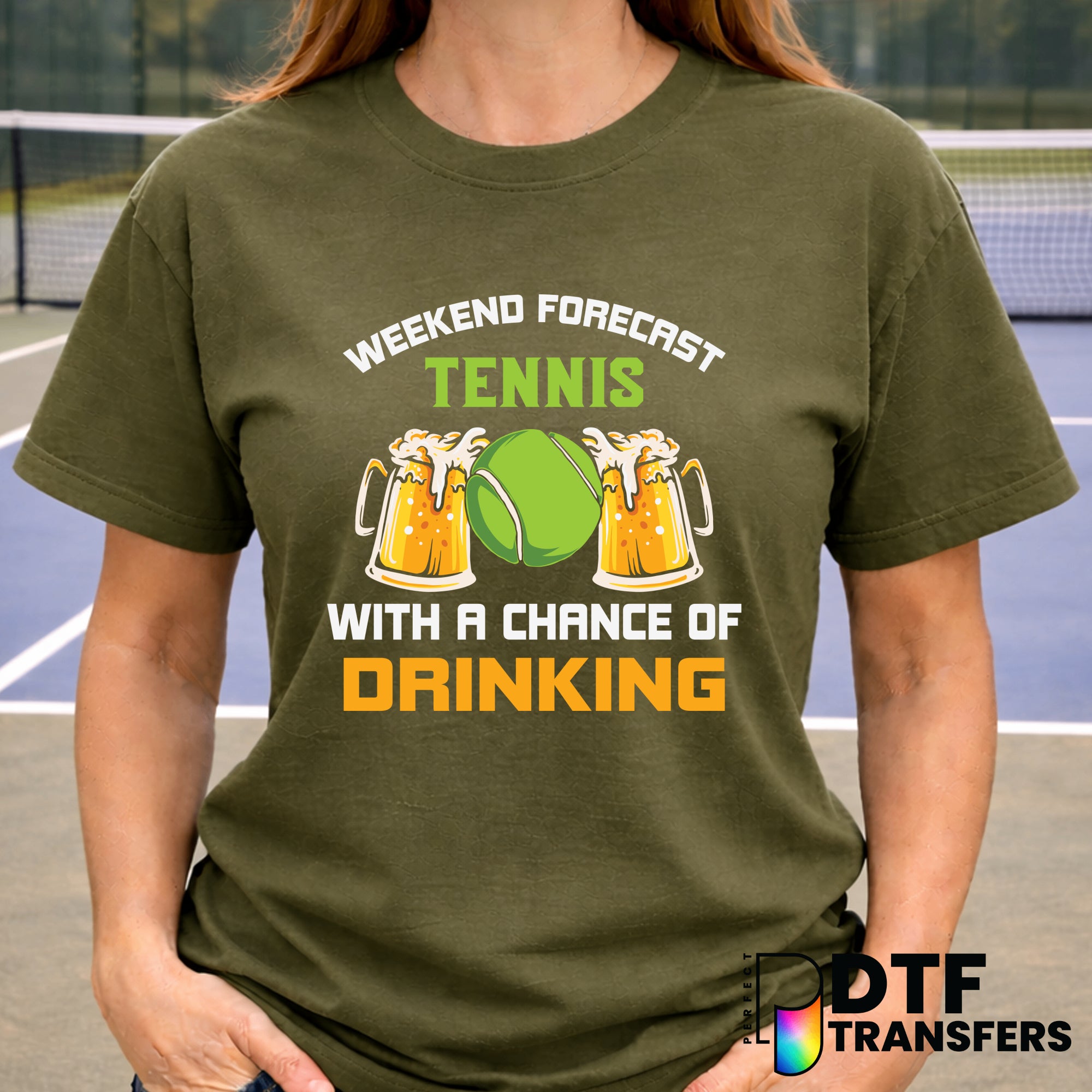 Weekend Forecast Tennis With A Chance Of Drinking – Tennis DTF Transfer