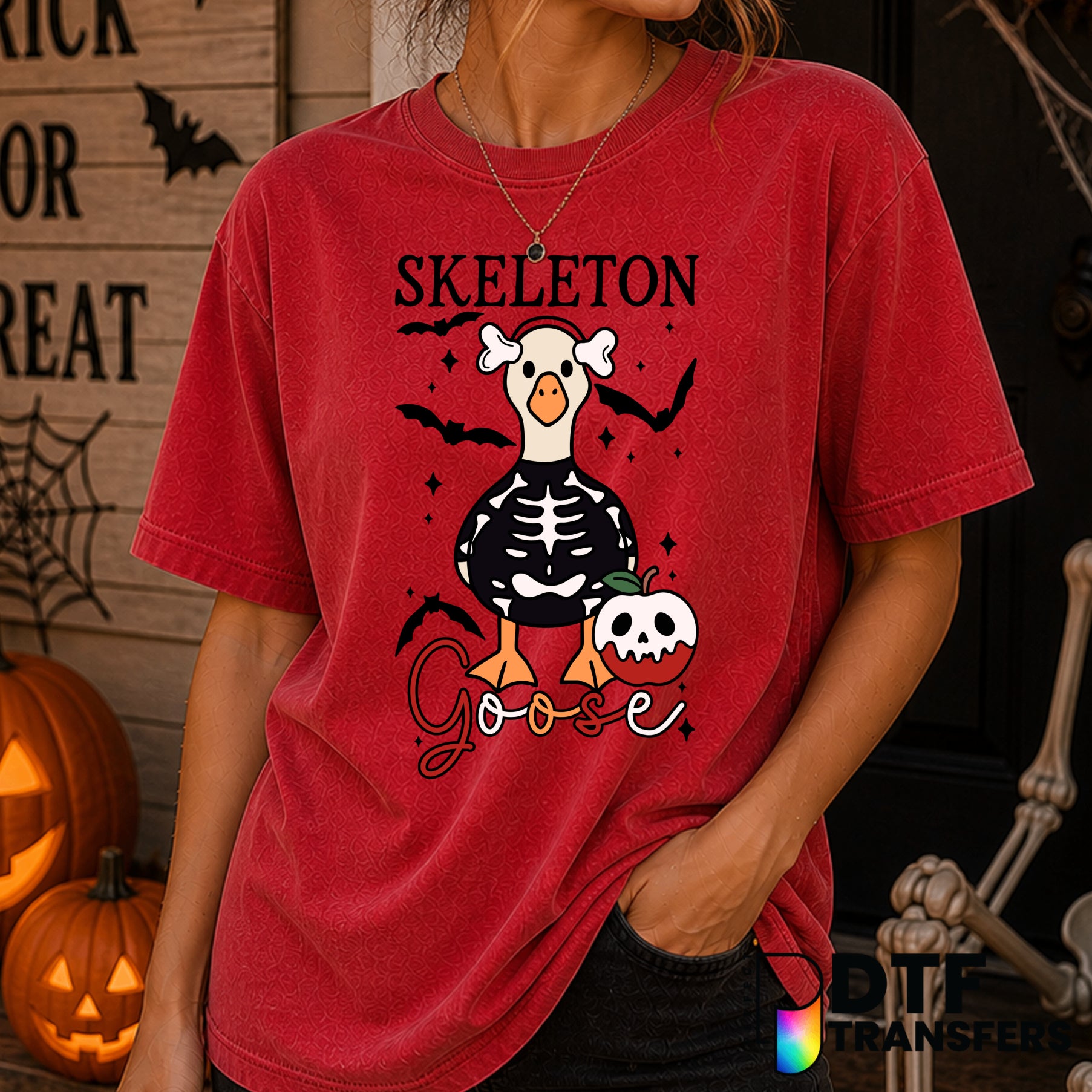 Skeleton Goose – Halloween DTF Transfer