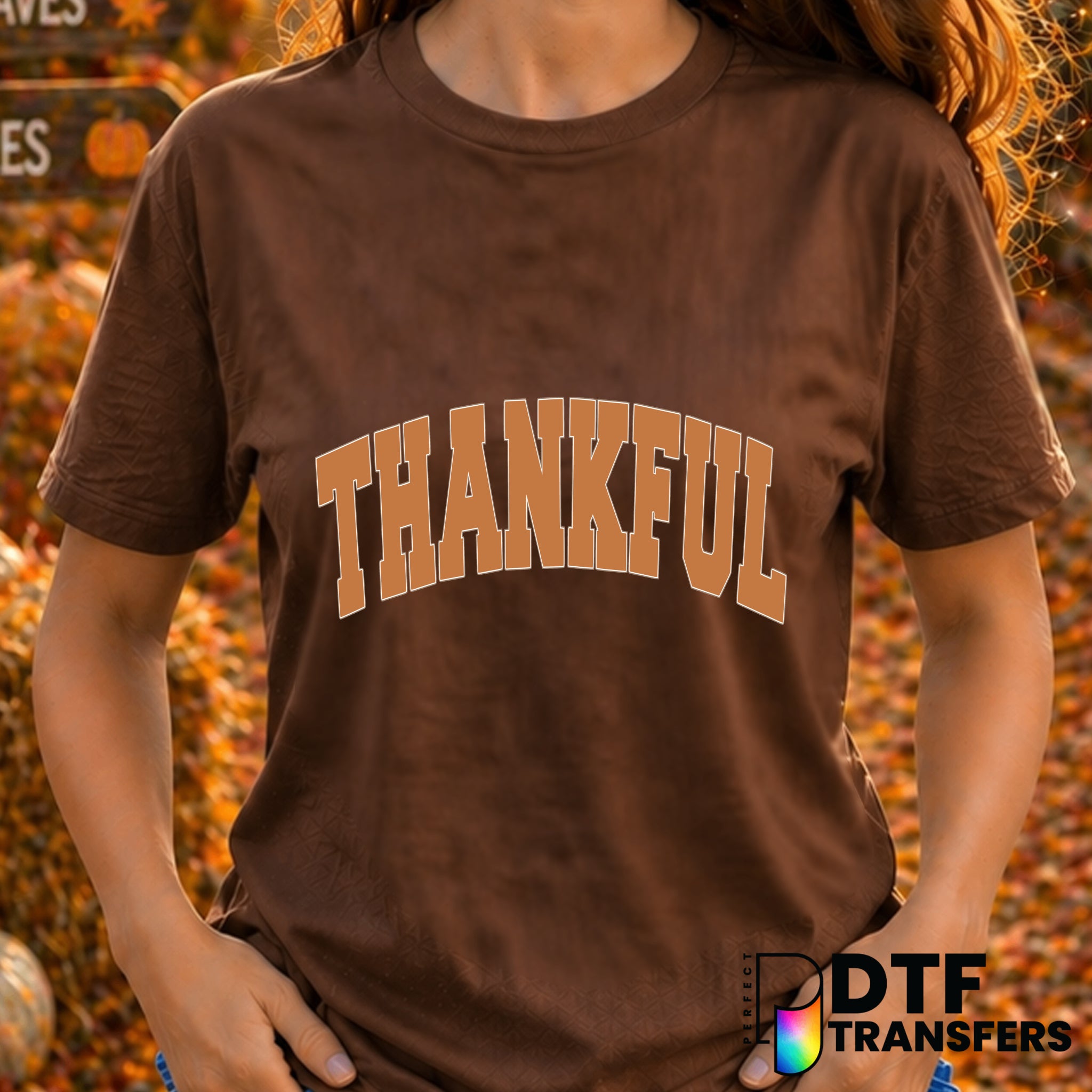 Retro Thankful Varsity Thanksgiving – Thanksgiving DTF Transfer