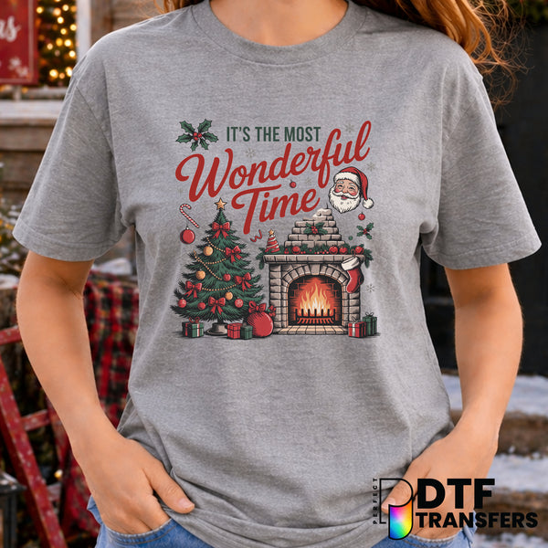 It's The Most Wonderful Time – Christmas DTF Transfer