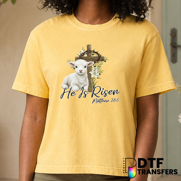 He is Risen Matthew 28:6 – Easter DTF Transfer