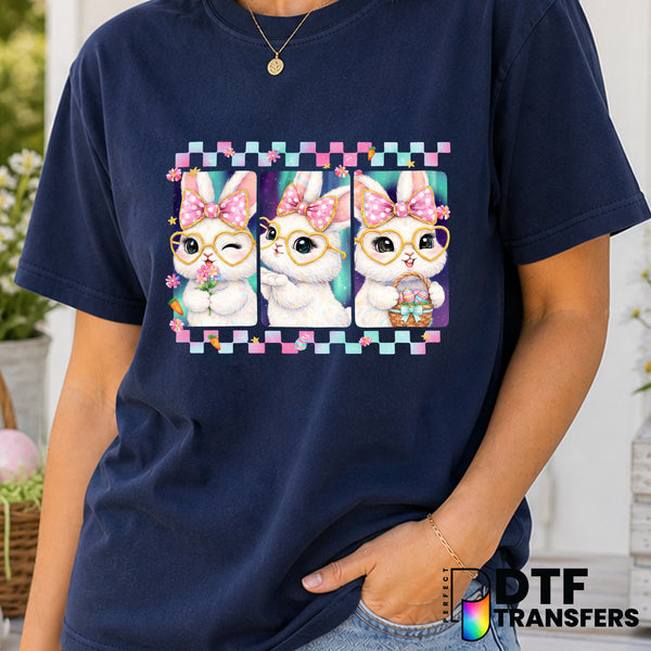 Cute Easter Bunny Trio – Easter DTF Transfer