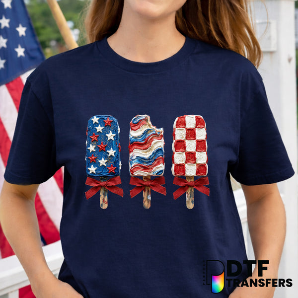 Patriotic Popsicles – Fourth of July DTF Transfer