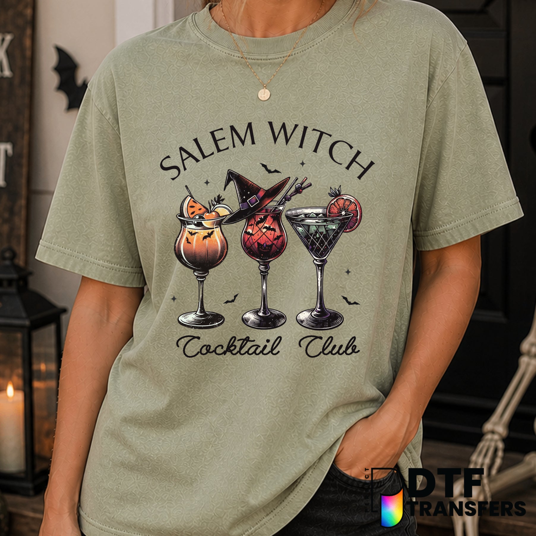 Salem Witch Cocktail Club – Halloween DTF Transfer