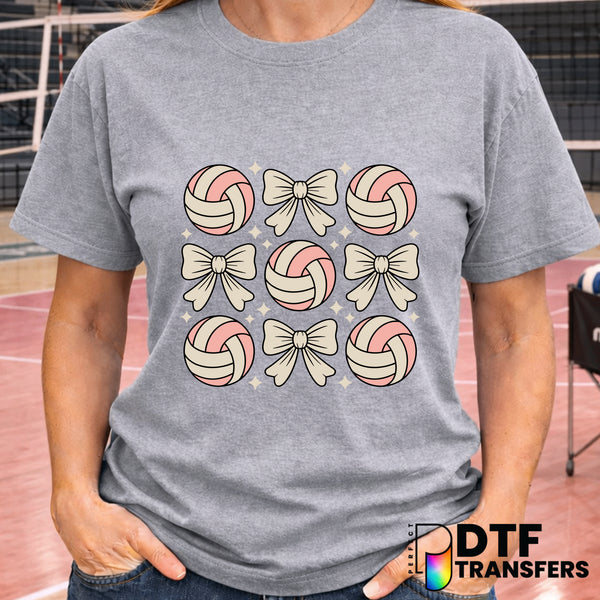 Volleyball Coquette Bow – Volleyball DTF Transfer