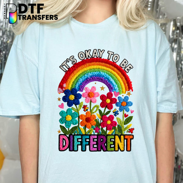 It's Okay To Be Different Rainbow – Special Education DTF Transfer