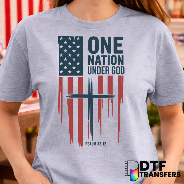 One Nation Under God – Fourth of July DTF Transfer