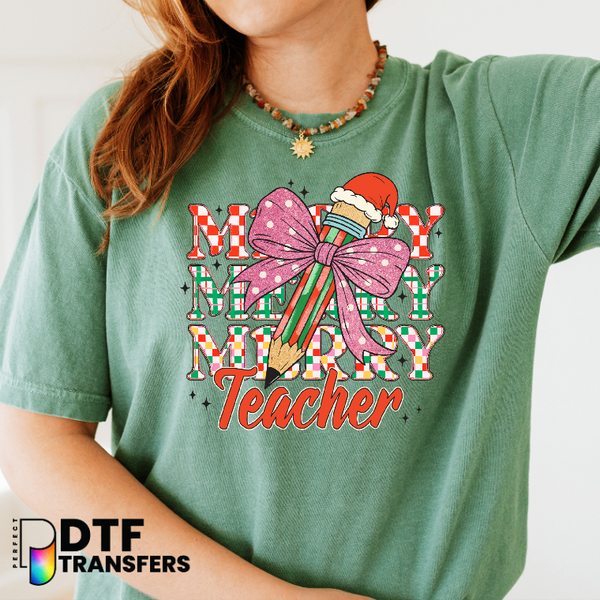 Merry TEACHER – Teacher DTF Transfer