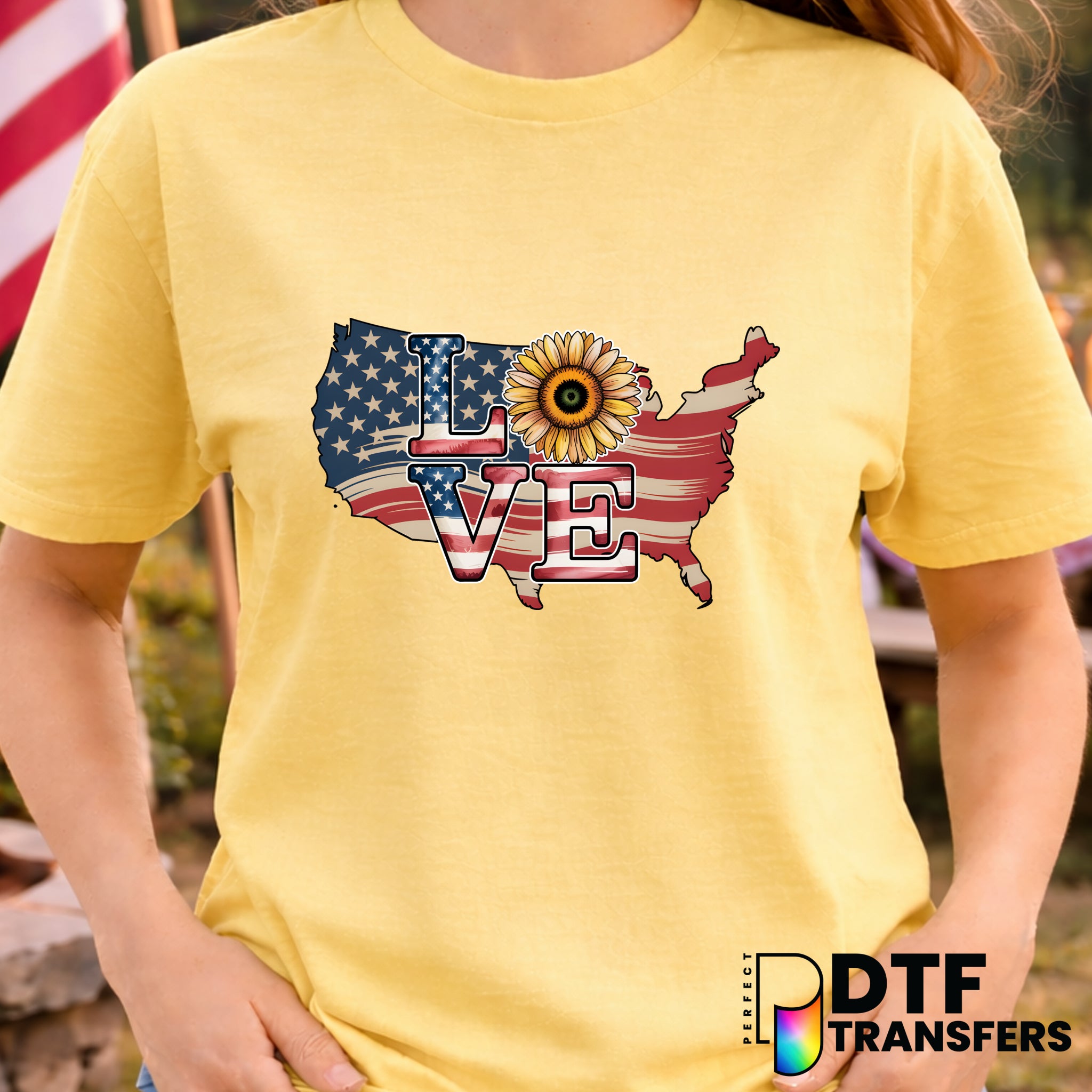 America LOVE – Fourth of July DTF Transfer
