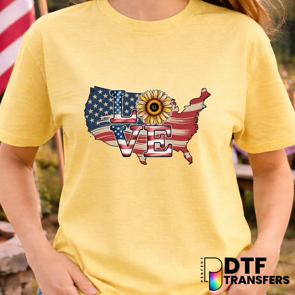 America LOVE – Fourth of July DTF Transfer