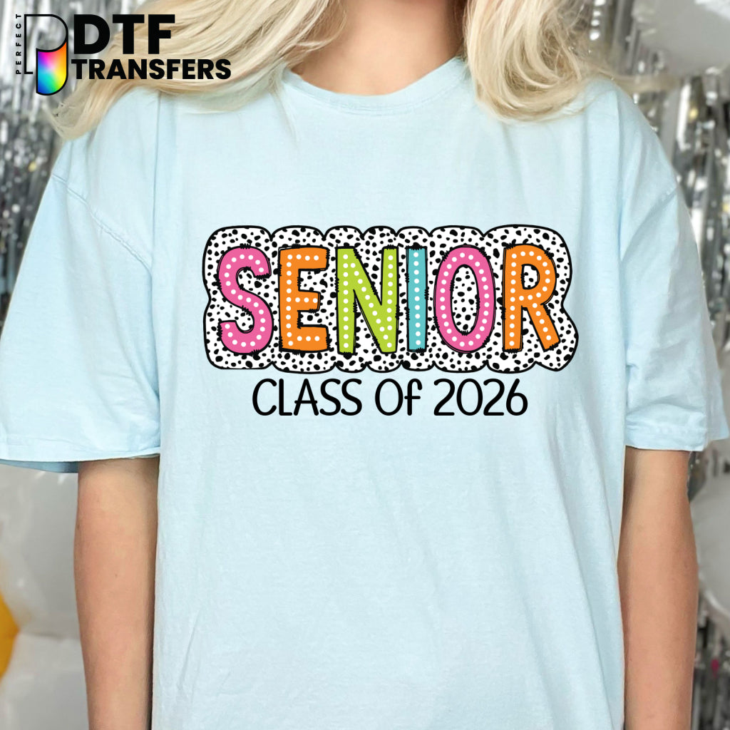 Senior 2026 Dalmatian Dots – Teacher DTF Transfer