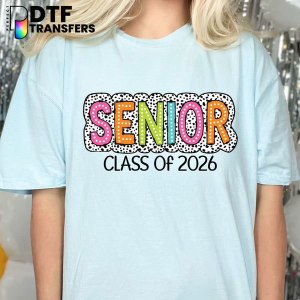 Senior 2026 Dalmatian Dots – Teacher DTF Transfer
