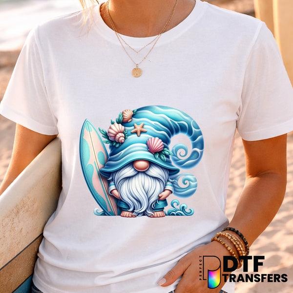 Sleepy Surfer Gnome – Surfing DTF Transfer