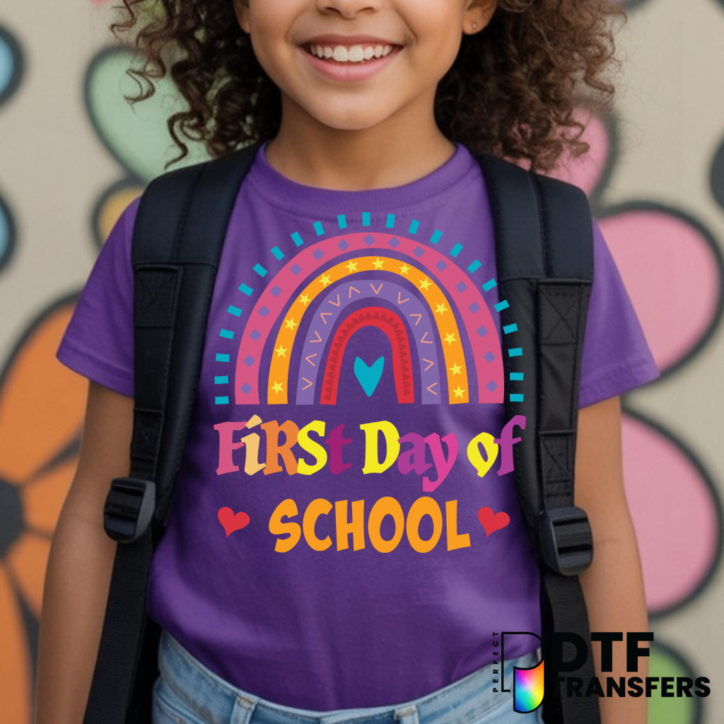 WELCOME BACK TO SCHOOL Rainbow Stars – Teacher DTF Transfer