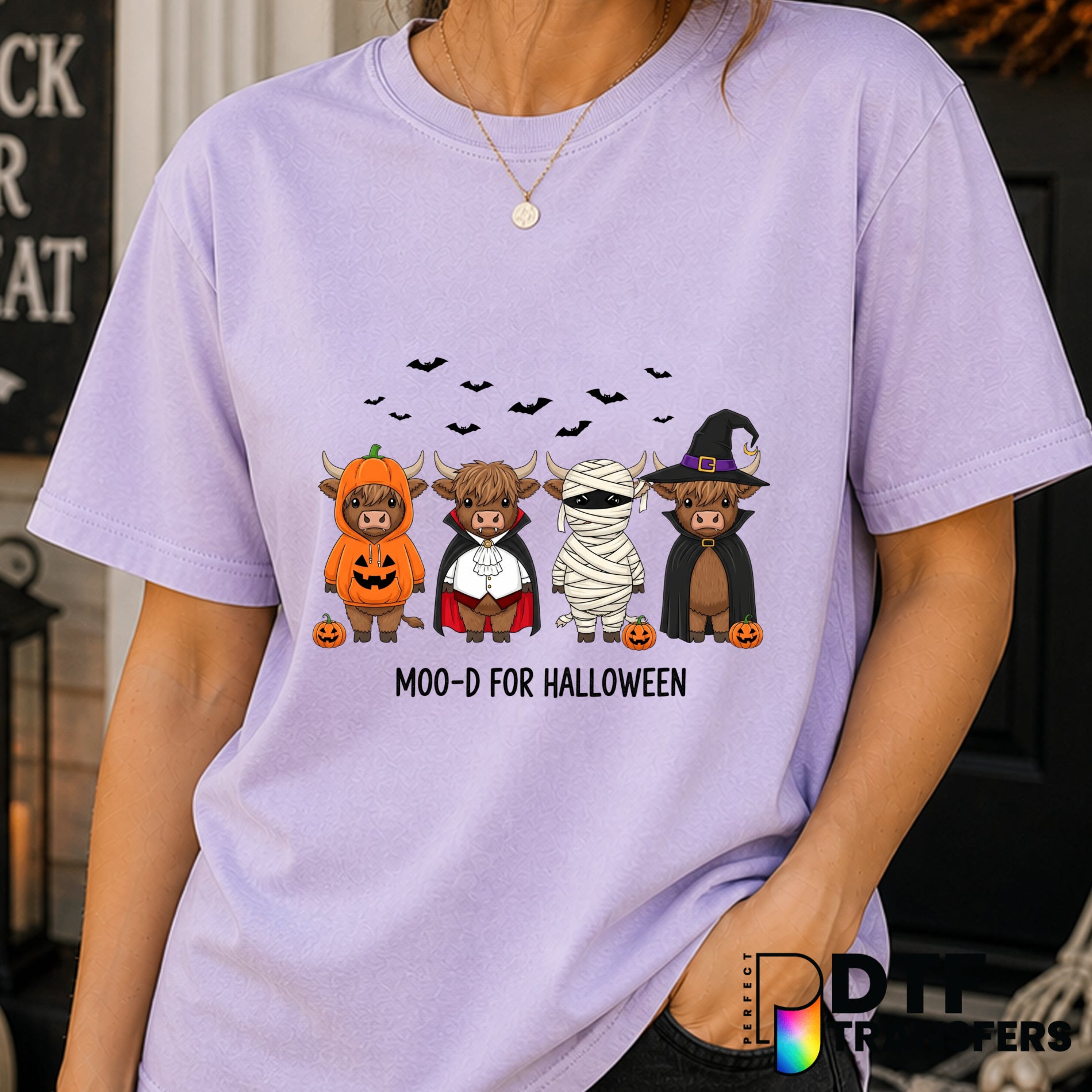 Moo-d For Halloween – Halloween DTF Transfer