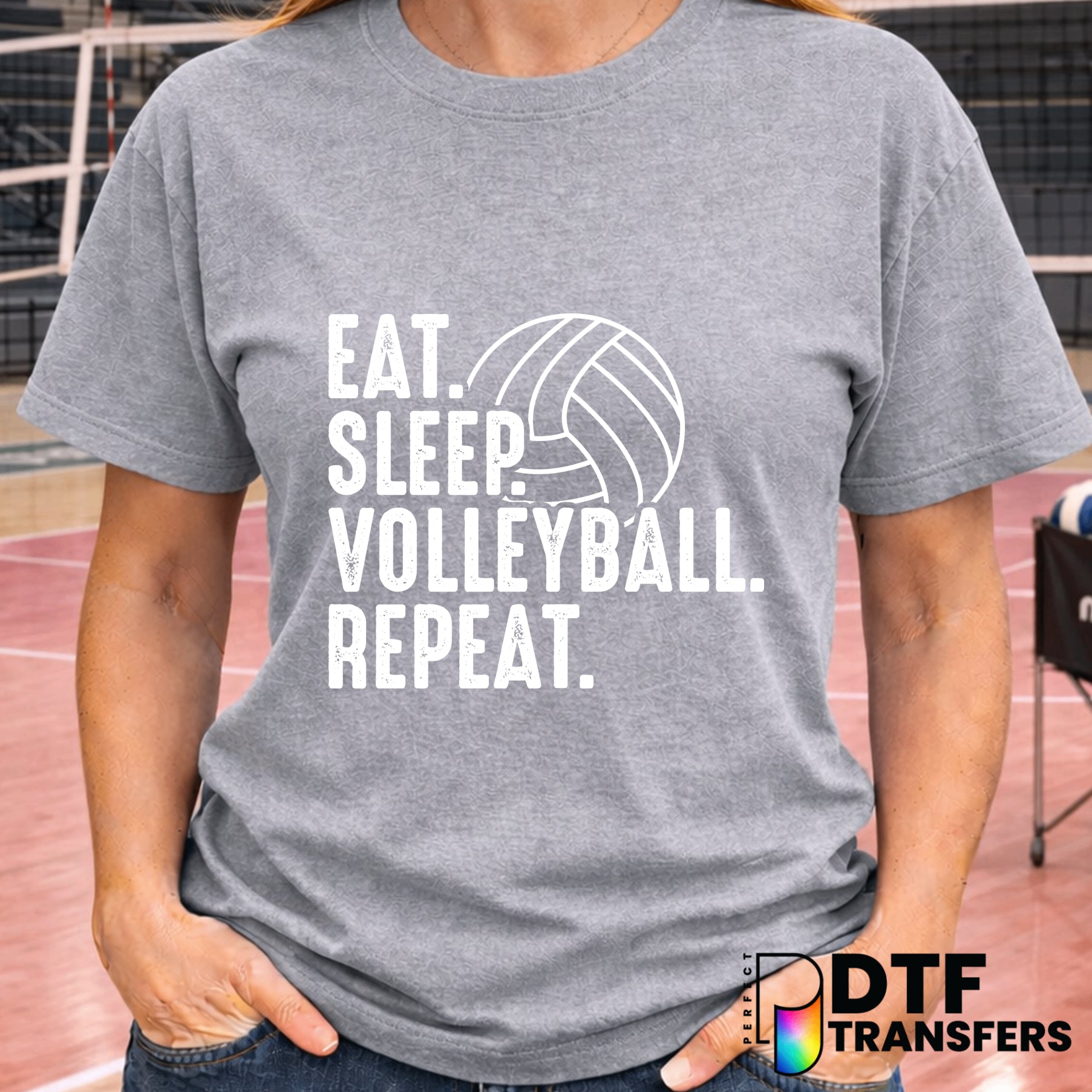 Eat Sleep Volleyball Repeat – Volleyball DTF Transfer