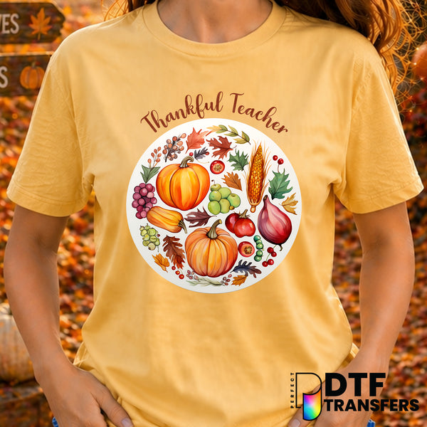 Thankful Teacher – Thanksgiving DTF Transfer