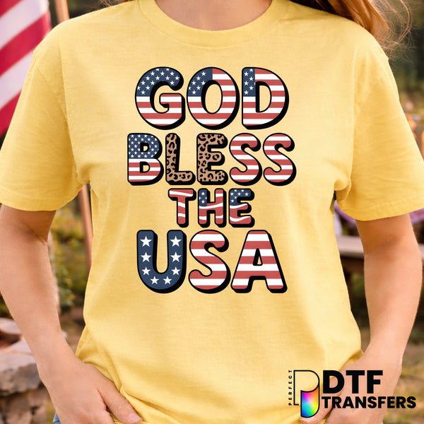 God Bless The USA – Fourth of July DTF Transfer