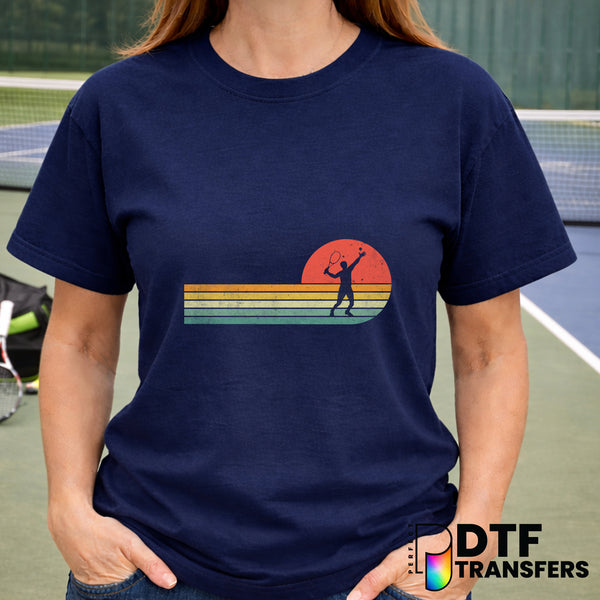 Retro Sunset Tennis – DTF Transfer