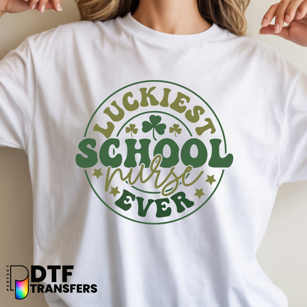 Luckiest School Nurse – School Nurse DTF Transfer