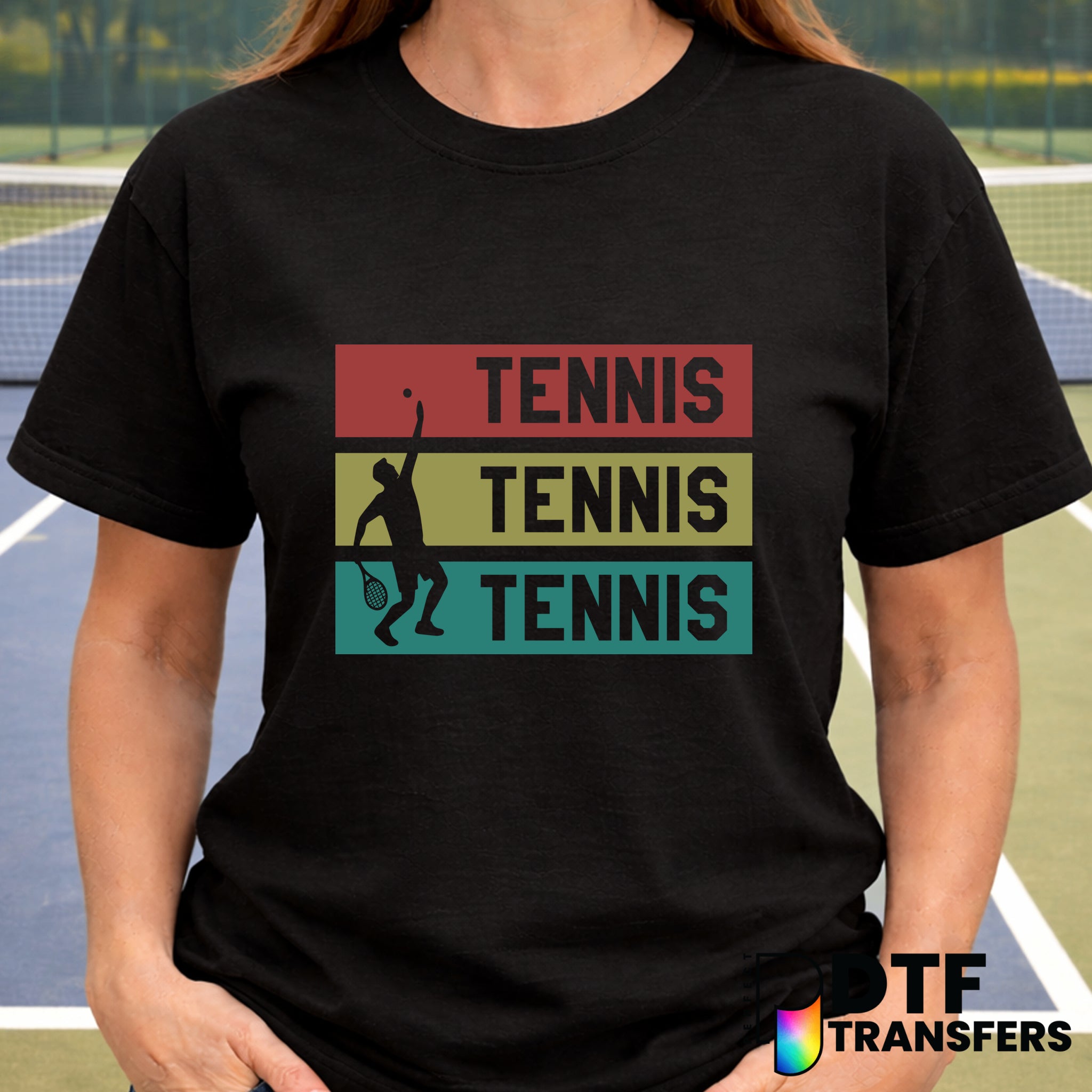 Retro Tennis Player – Tennis DTF Transfer