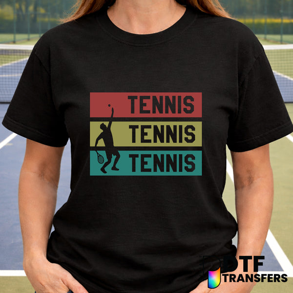Retro Tennis Player – Tennis DTF Transfer