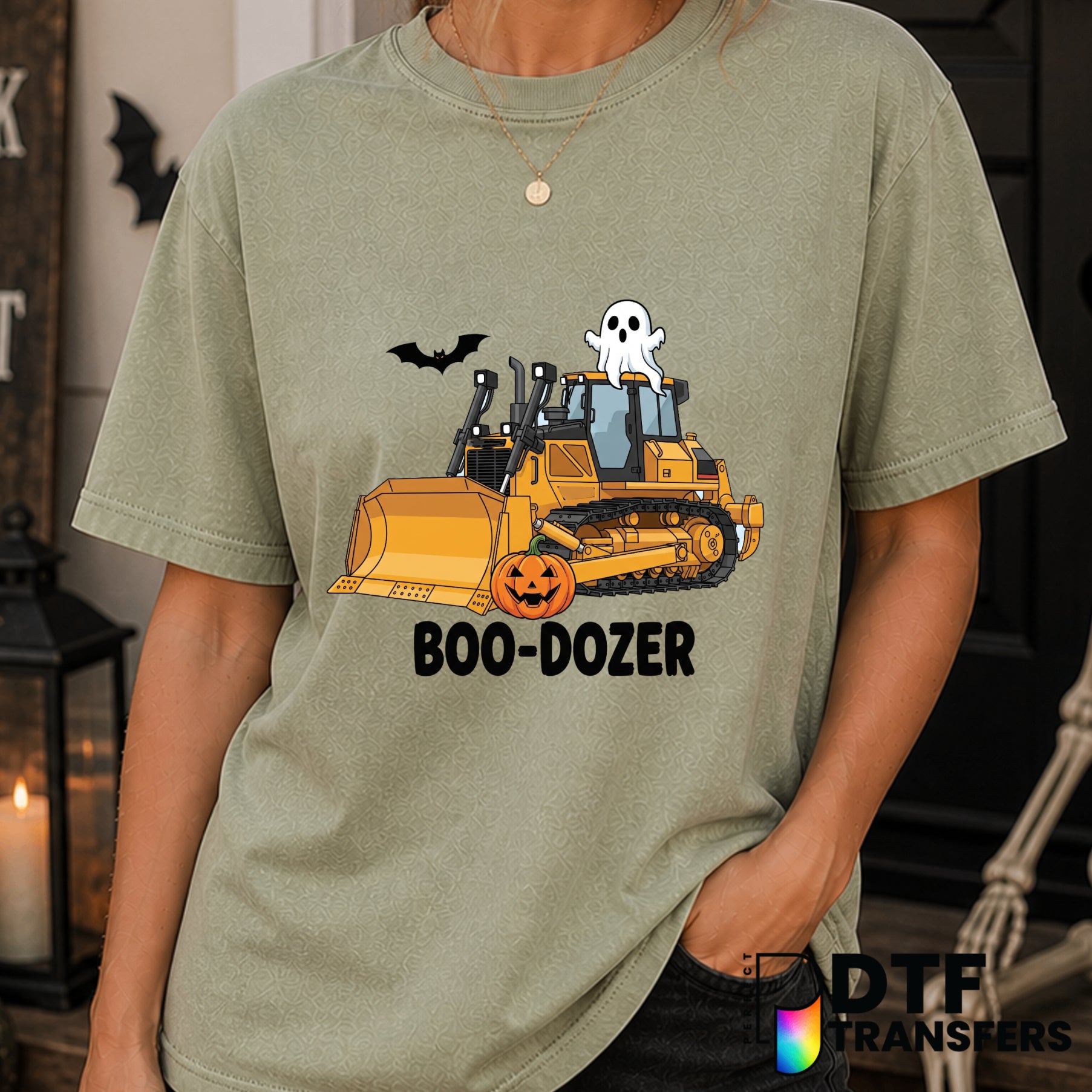 Boo-Dozer – Halloween DTF Transfer