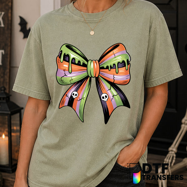Halloween Grunge Coquette Bow Skulls – DTF Transfer