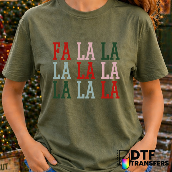 Fa La La La – Christmas DTF Transfer