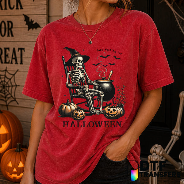 Just Waiting for Halloween – Halloween DTF Transfer