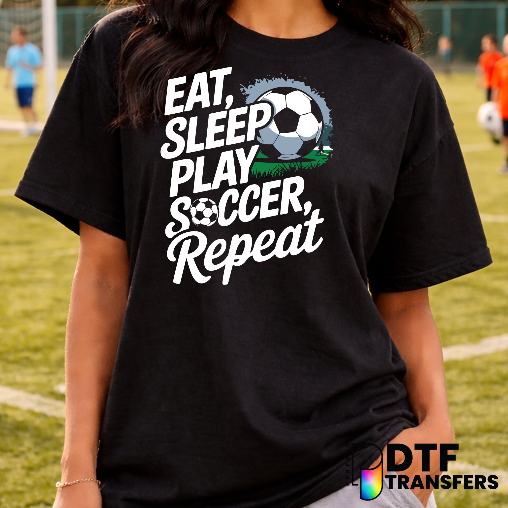 Eat Sleep Play Soccer Repeat – Soccer DTF Transfer
