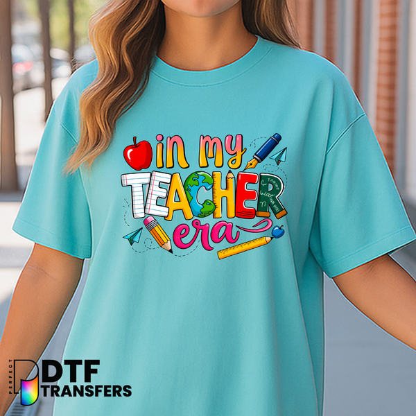 Apple In My Teacher Era – Teacher DTF Transfer