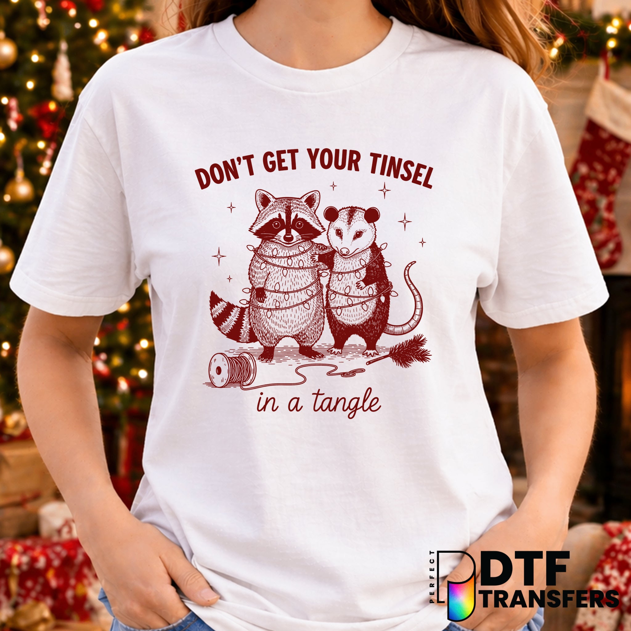 Don't Get Your Tinsel In A Tangle – Christmas DTF Transfer