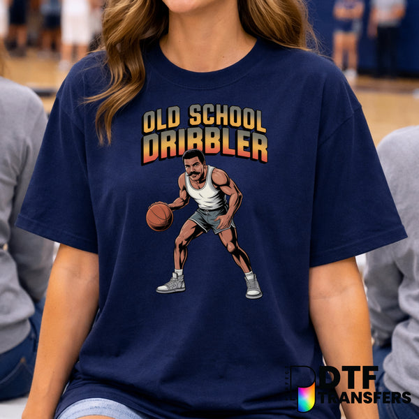 Vintage Basketball Dribbler – Basketball DTF Transfer